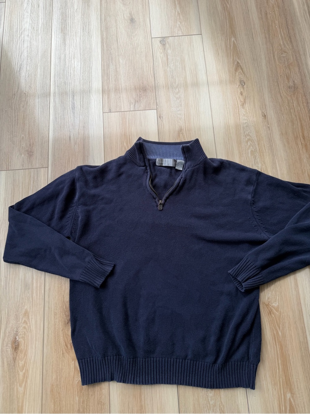 Oscar de la Renta Men's Navy Half-Zip Sweater